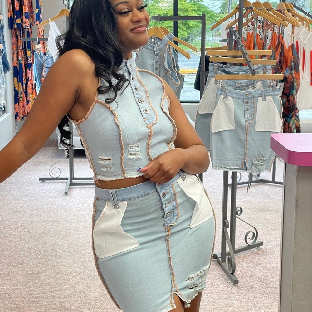 2 piece denim set